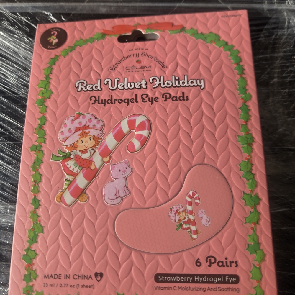 CélaVi Red Velvet Holiday Hydrogel Eye Pads - Pink